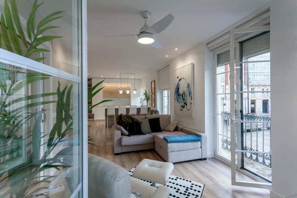Living room, fireplace