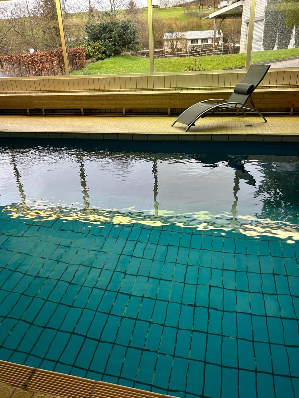Property building, Living room, Swimming pool