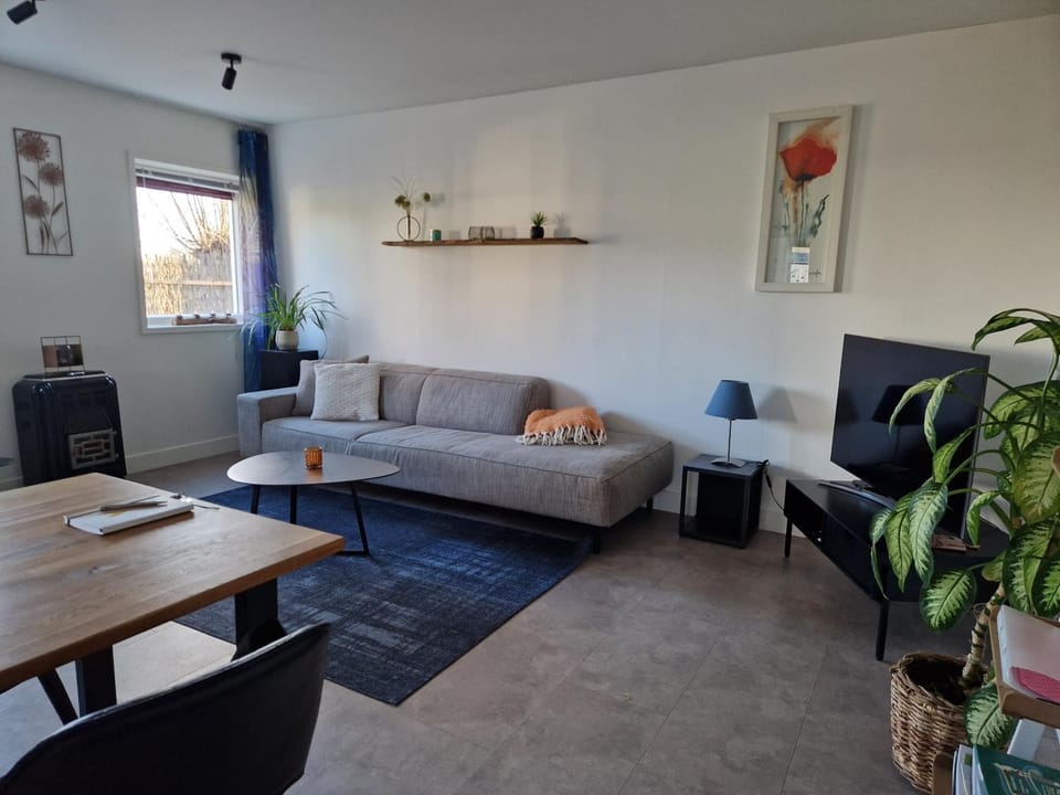 Living room, Seating area, Garden view