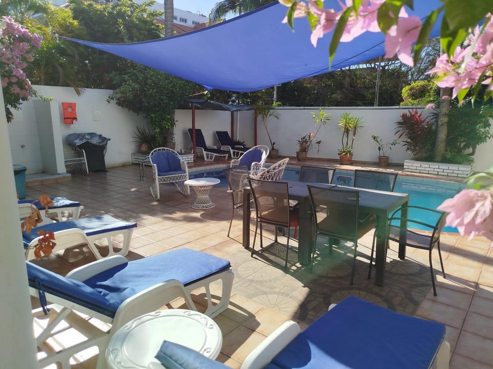 Patio, Day, Seating area, Pool view, sunbed