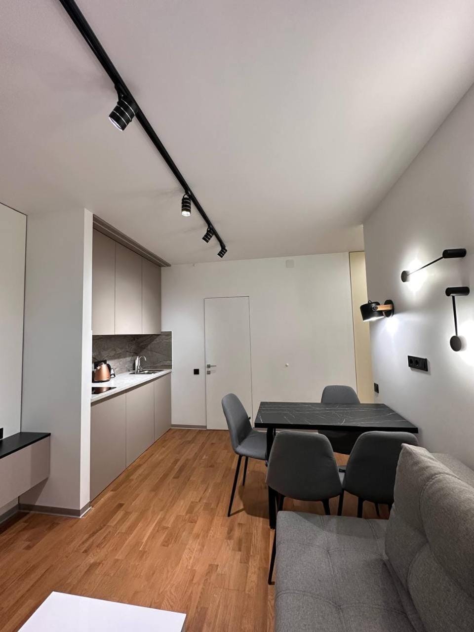 Kitchen or kitchenette, Living room, Dining area