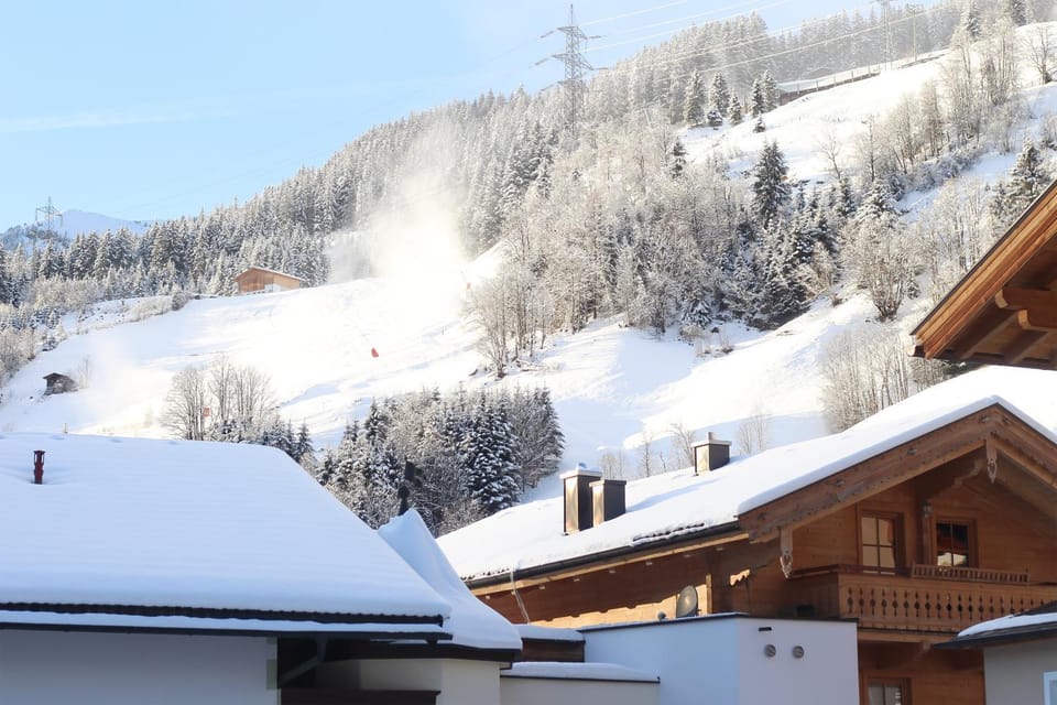 Property building, Winter, Mountain view