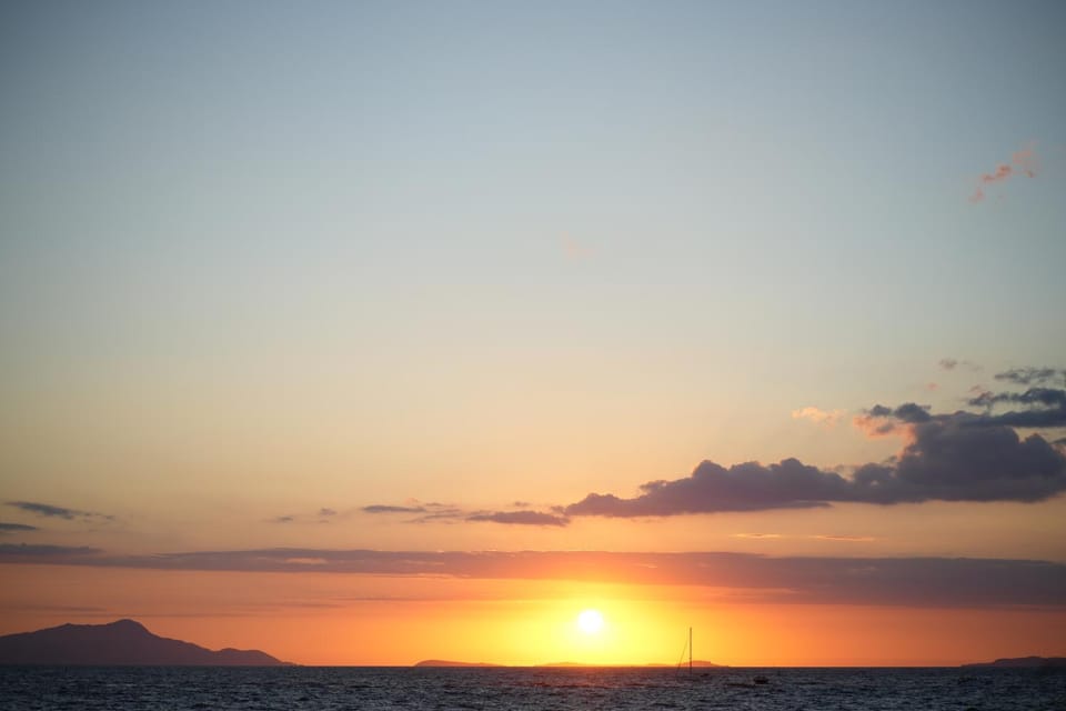 Natural landscape, Sea view, Sunset
