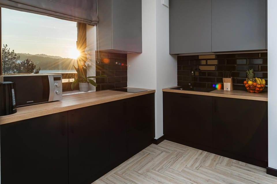 Balcony/Terrace, Kitchen or kitchenette, Sunset