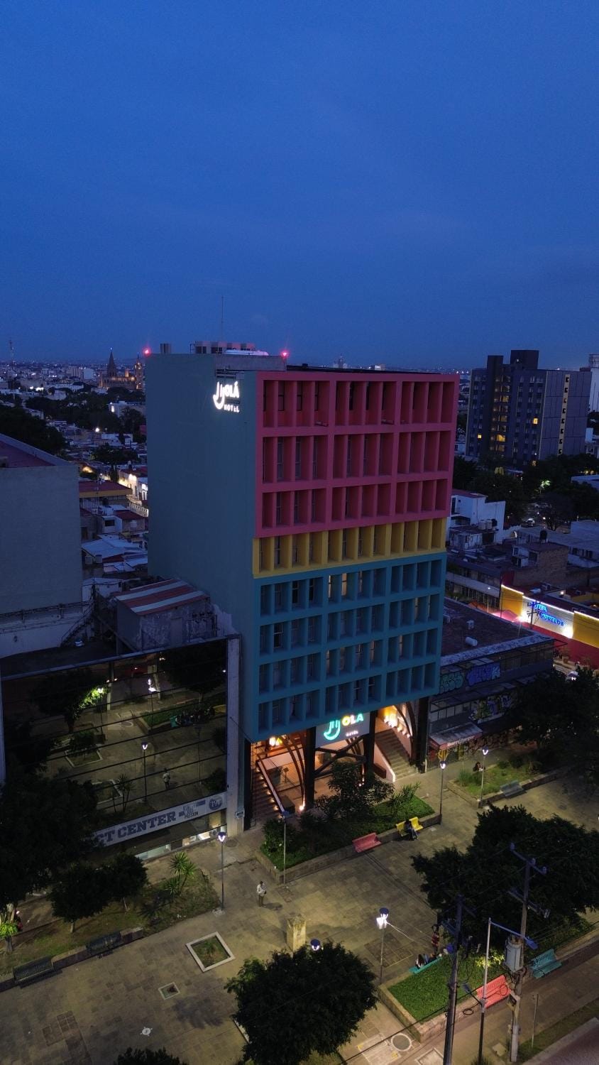 Property building, Night, Bird's eye view