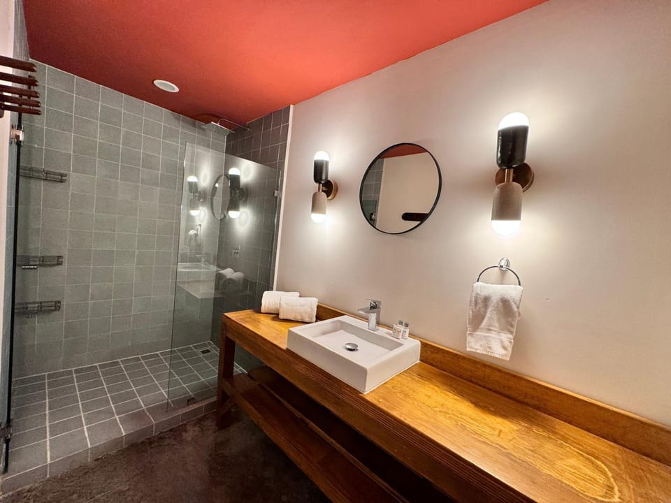 Bathroom, towels