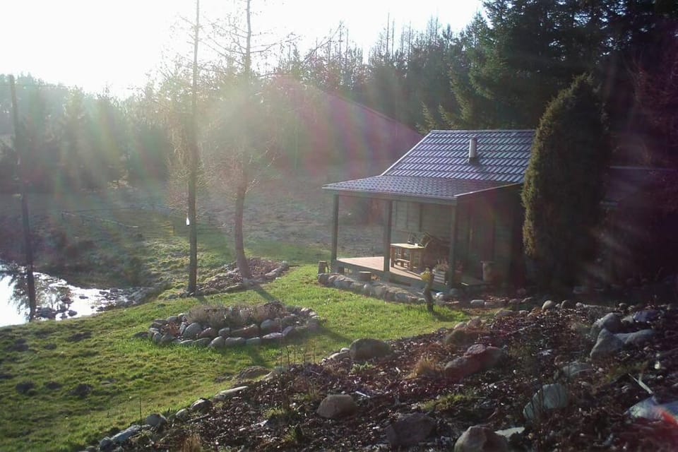 hut in the mid. of nowhere + priv pond+3 ha Chalet in Pomeranian Voivodeship