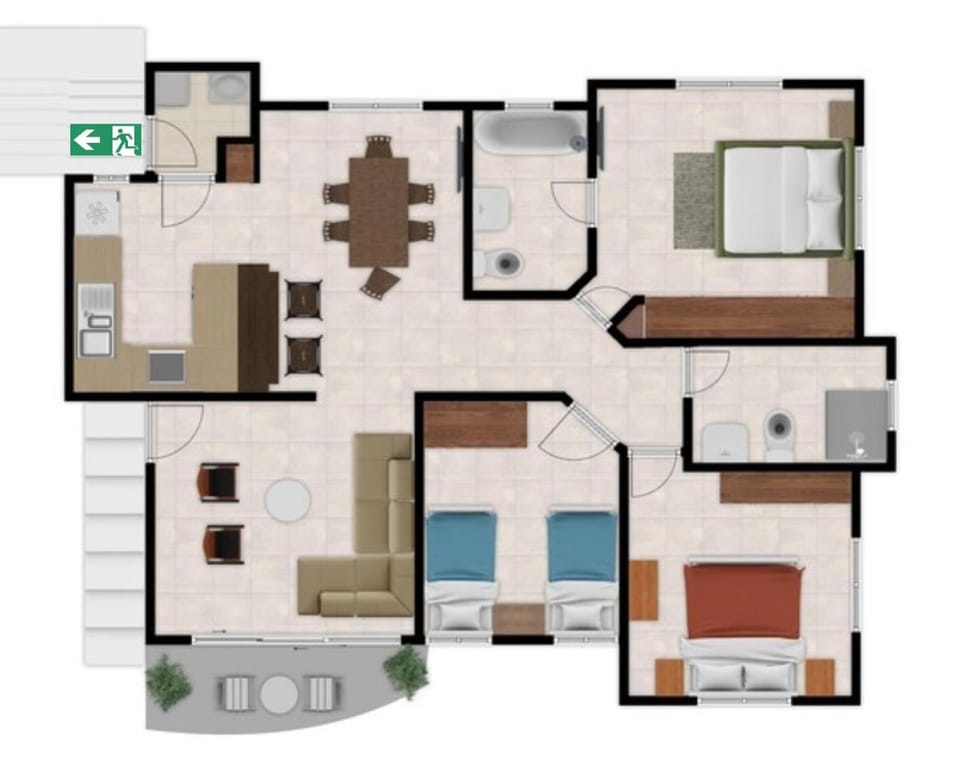 4DR Inviting 3-Bedroom Stay Santo Domingo Apartment in Santo Domingo