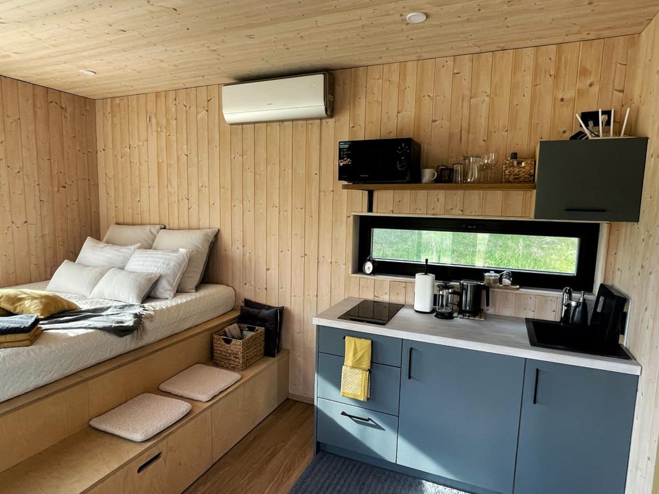 Bed, TV and multimedia, Coffee/tea facilities, Kitchen or kitchenette, Photo of the whole room, Seating area, Dining area, Bedroom, minibar