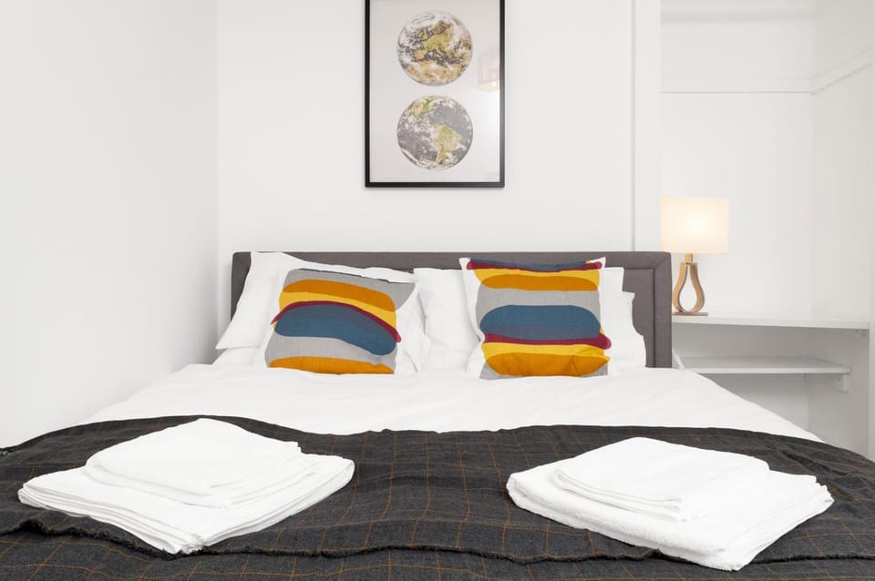 Bed, Bedroom, flat iron, hair dryier, internet, wardrobe, washing machine