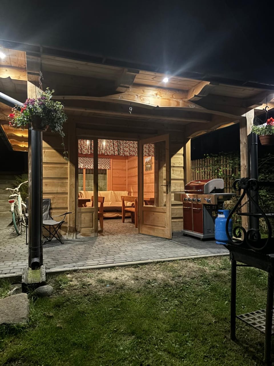 Property building, Patio, Night