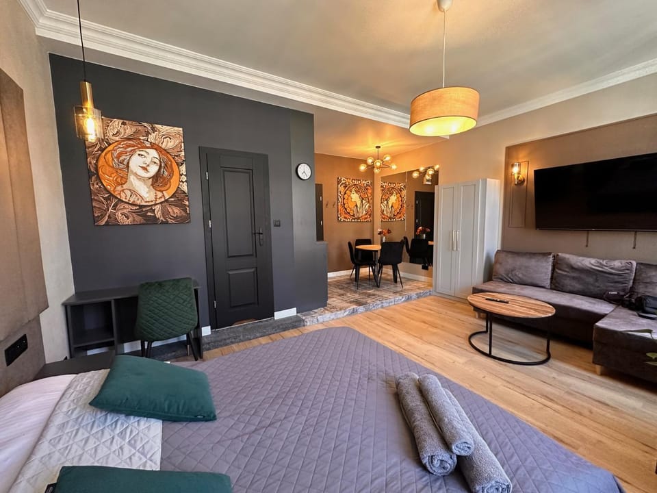 Bed, TV and multimedia, Living room, Other, Seating area, Evening entertainment, Bedroom