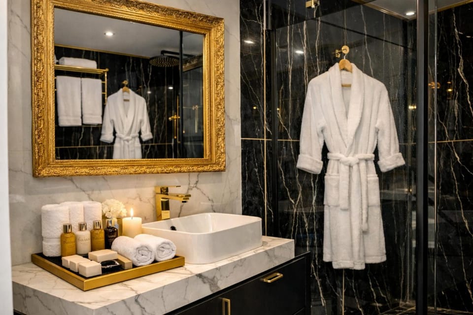 Shower, Bathroom, towels