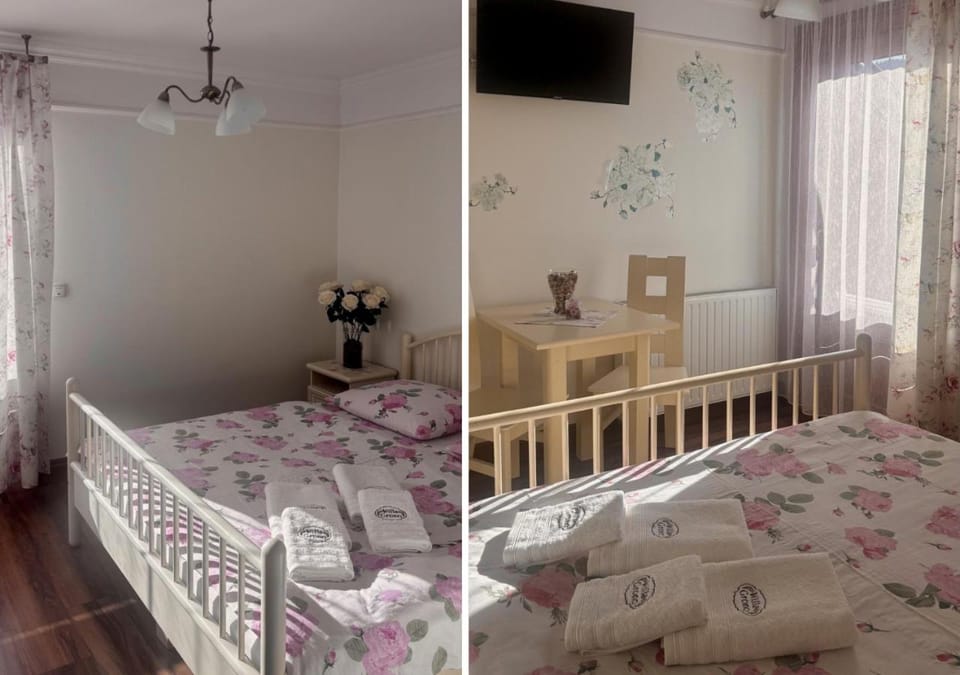 Bed, TV and multimedia, Photo of the whole room, Bedroom, towels