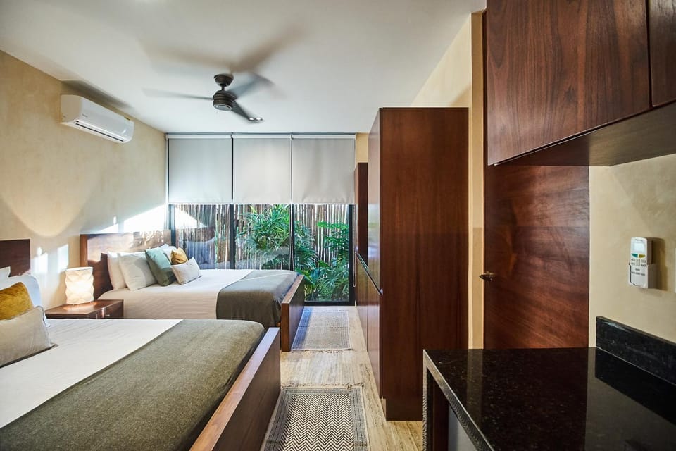 Bed, Photo of the whole room, Bedroom, Garden view