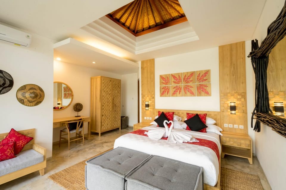Photo of the whole room, Bedroom, wardrobe, air conditioner