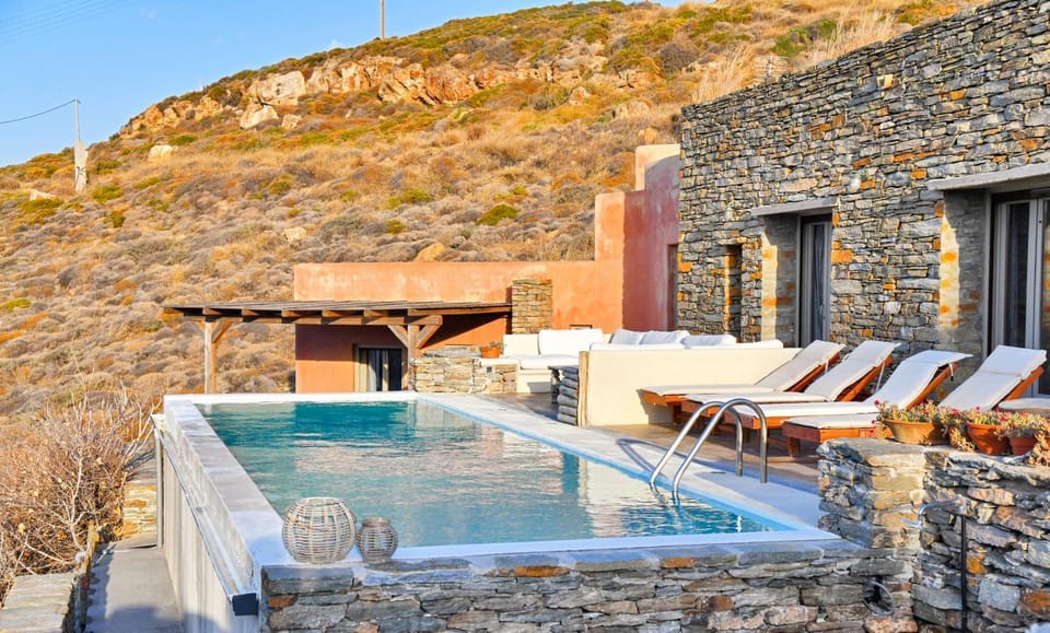 Property building, Seating area, Swimming pool, sunbed
