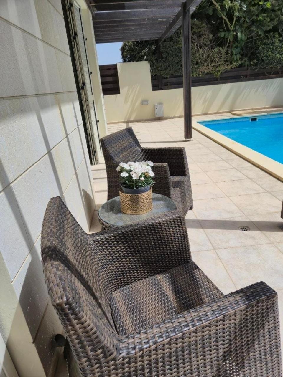 Pool view, sunbed