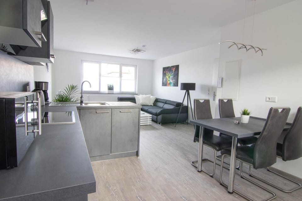 Kitchen or kitchenette, Living room, Dining area