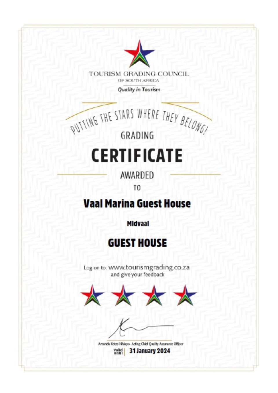 Certificate/Award
