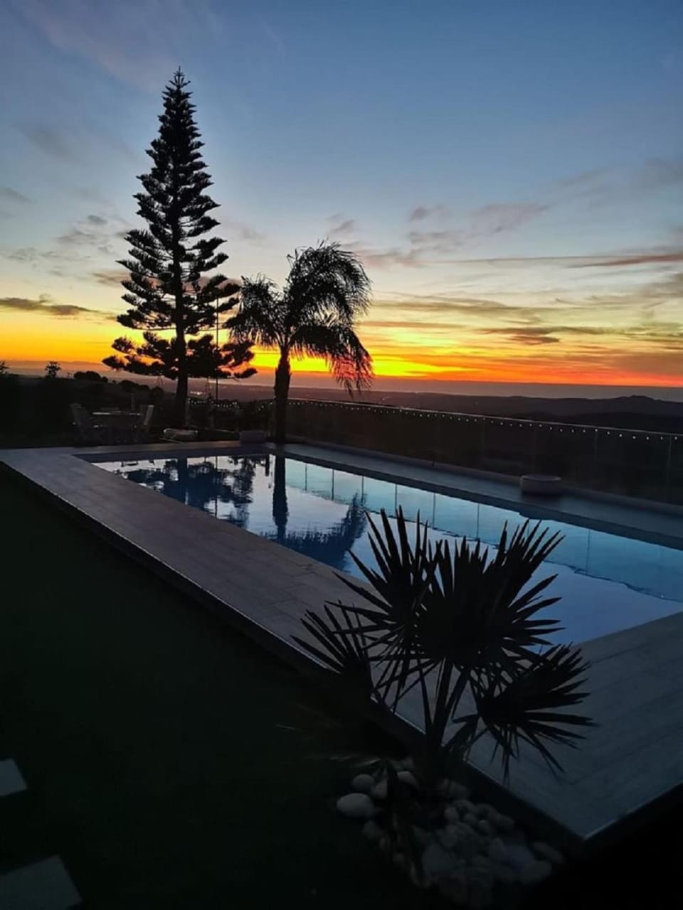 Swimming pool, Sunset