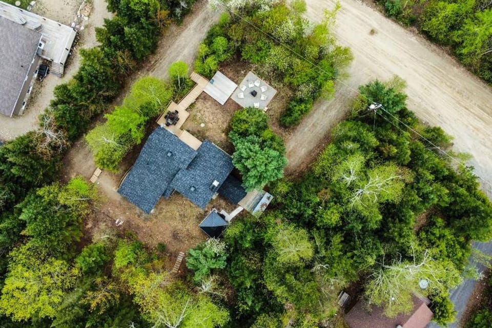 Property building, Spring, Day, Neighbourhood, Natural landscape, Bird's eye view