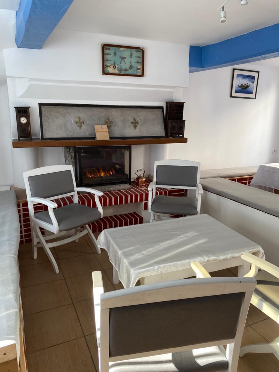 Living room, fireplace