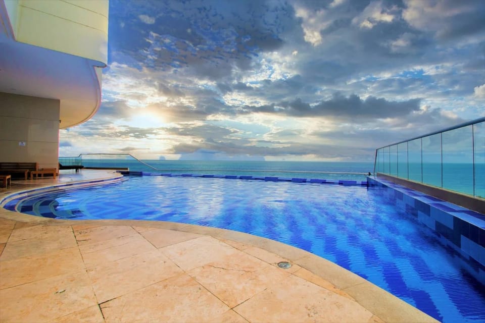 Swimming pool, Sunset