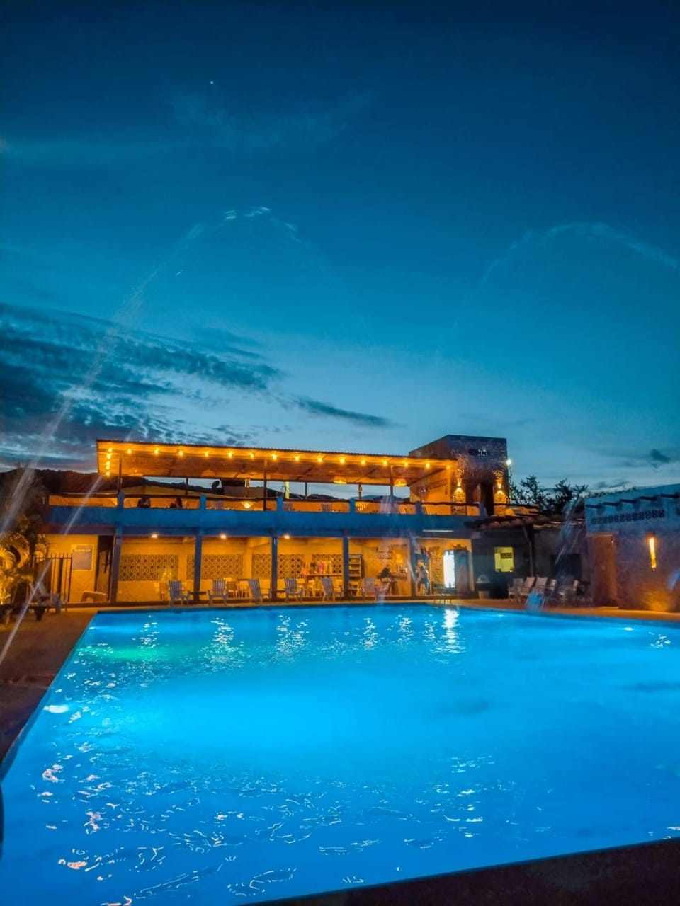 Night, Swimming pool, Swimming pool