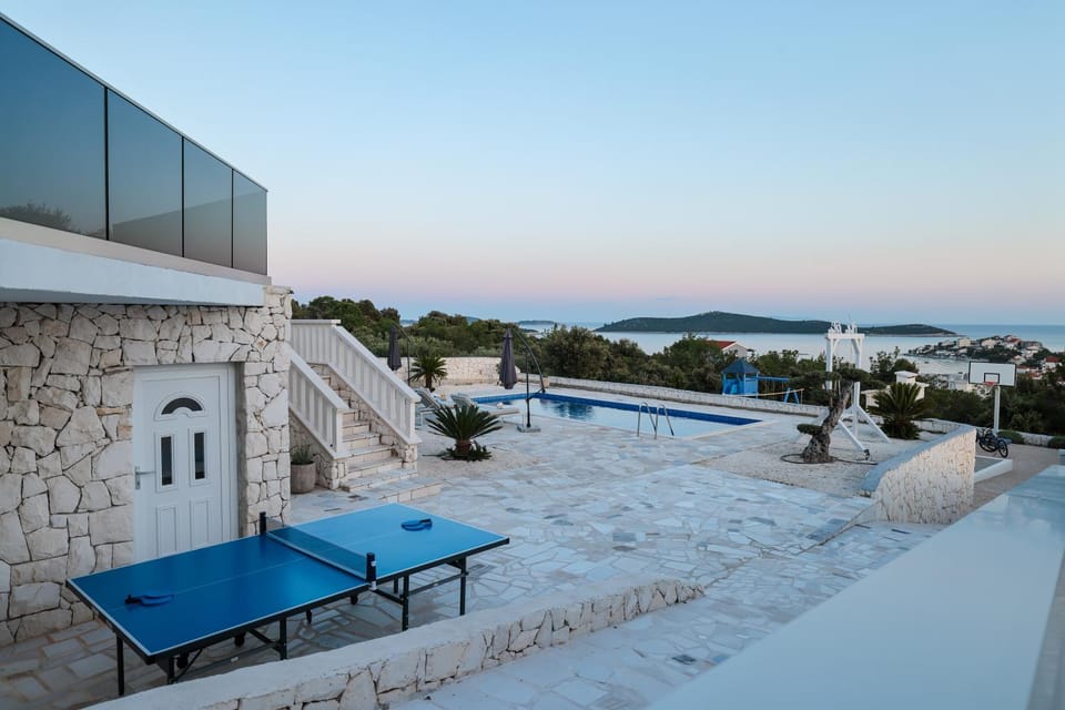Patio, Pool view, Sea view