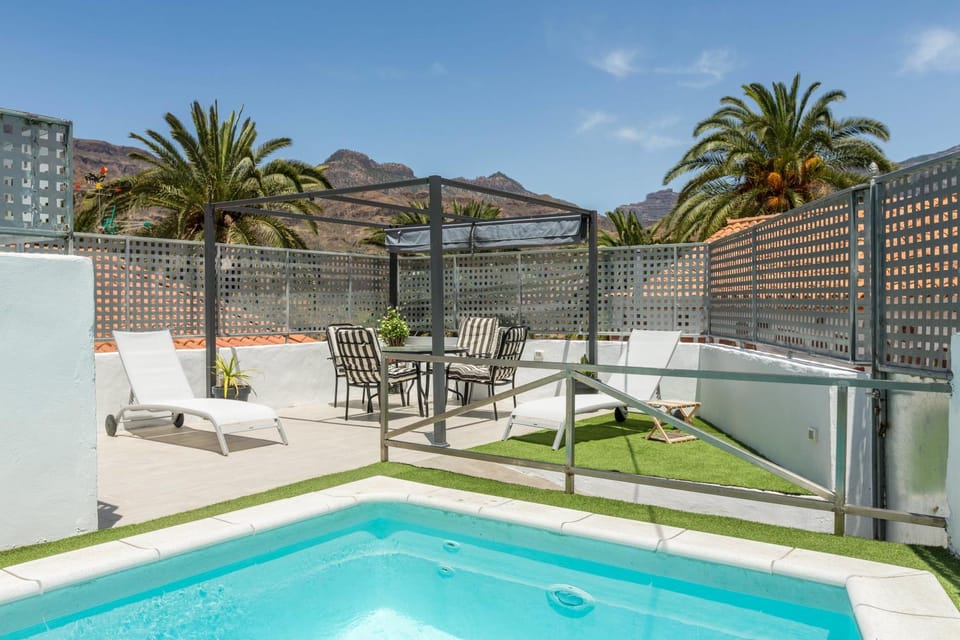 Property building, Living room, Swimming pool