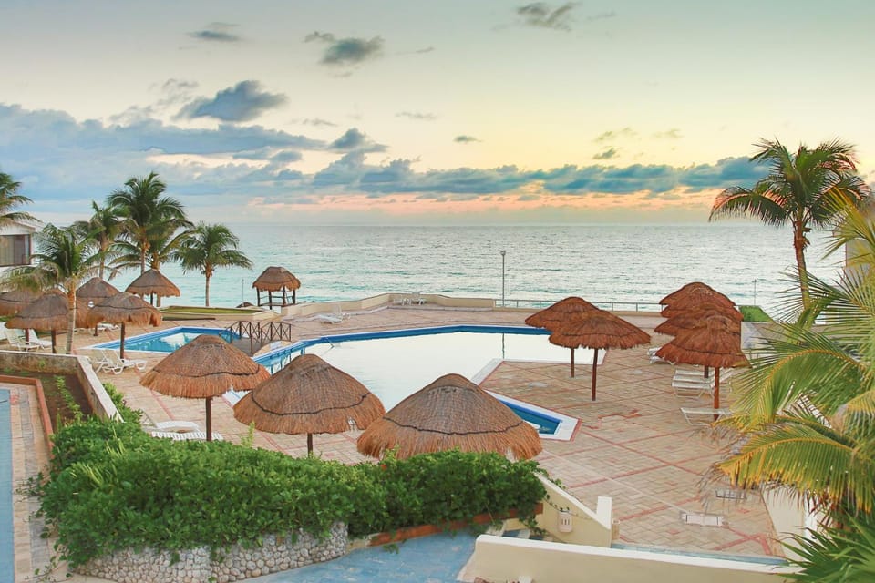 Beach, Pool view, Sea view, Swimming pool, Sunrise, sunbed