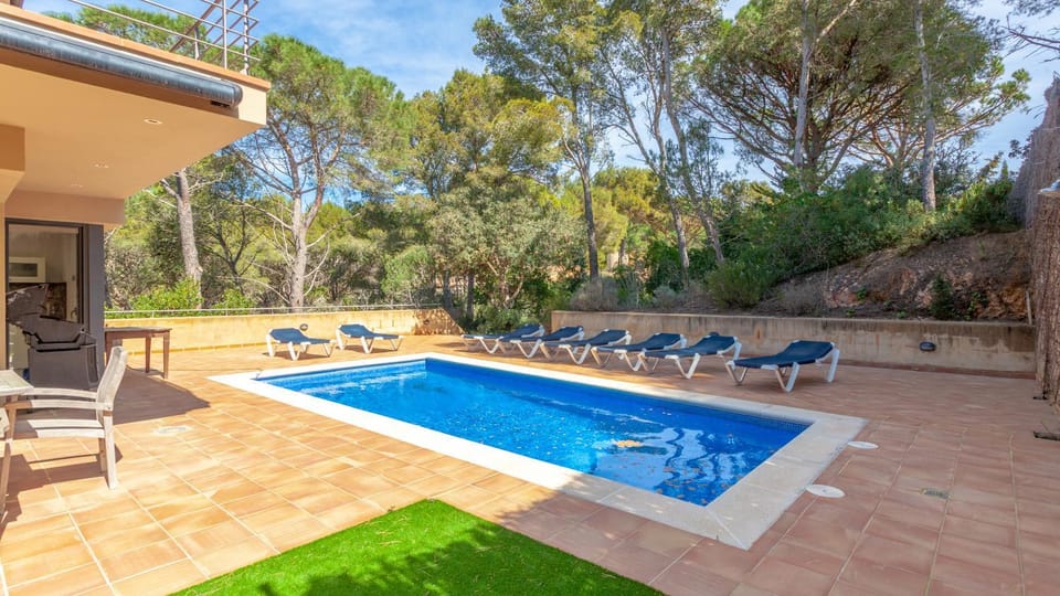 Property building, Patio, Spring, Day, Natural landscape, Summer, Swimming pool, Time of day