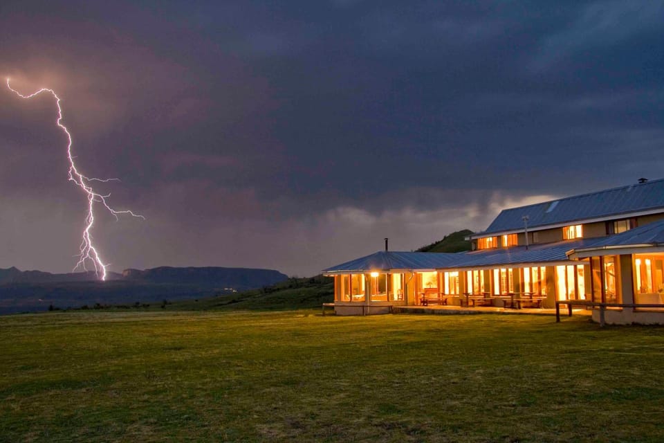 Property building, Night, Natural landscape, Mountain view
