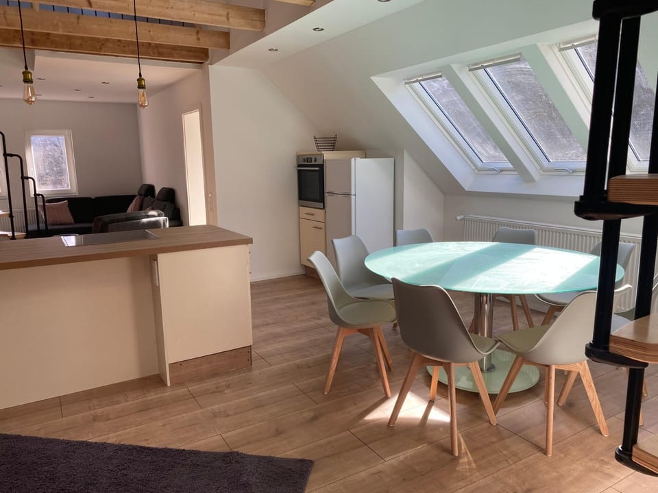 Bett im Bahnhof Waldblick Apartment in Goslar