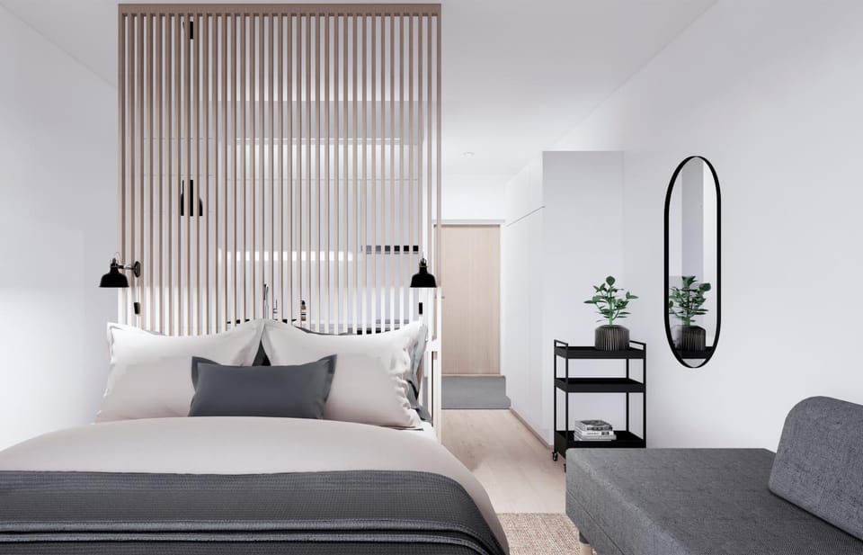 Photo of the whole room, Bedroom