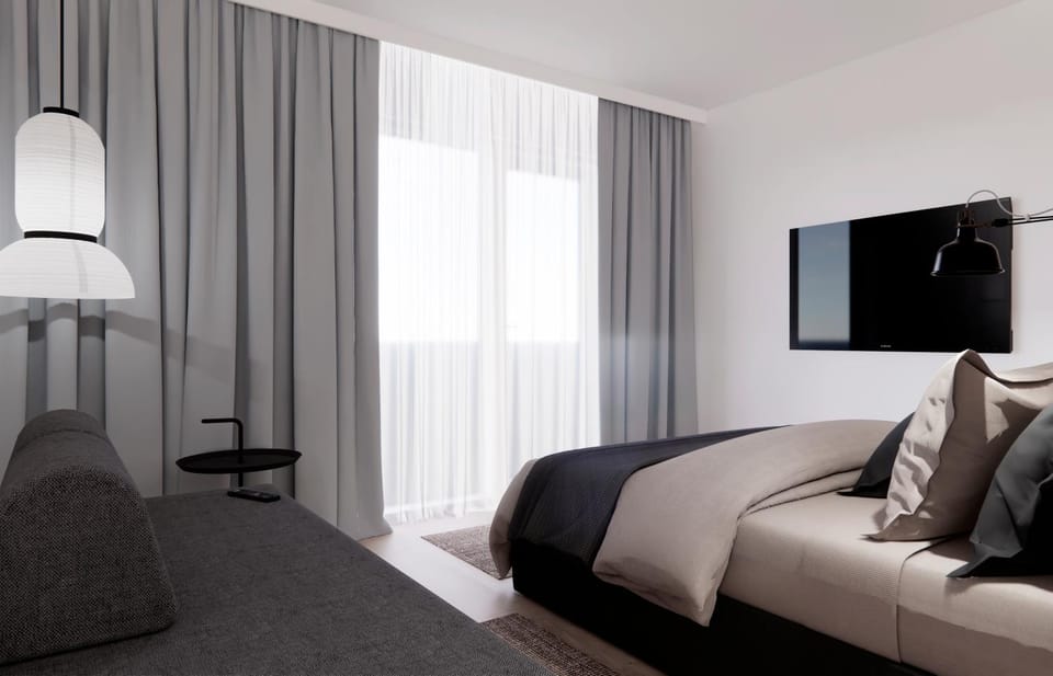 Bed, TV and multimedia, Photo of the whole room