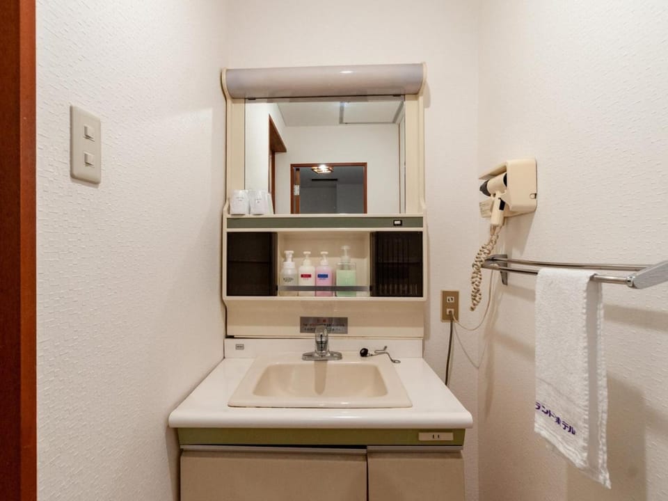 Bathroom, hair dryier, towels