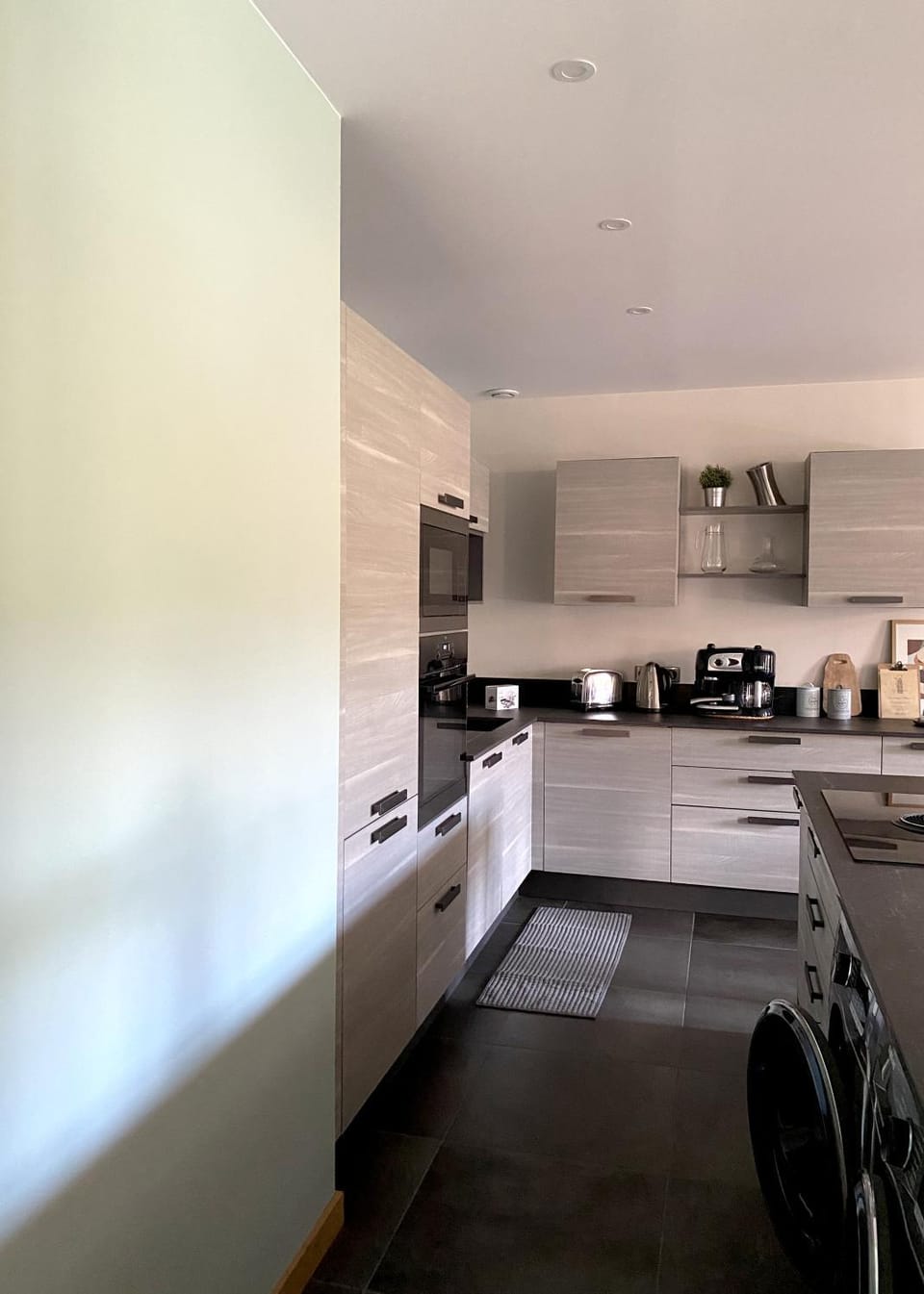 Kitchen or kitchenette, stove, kitchen