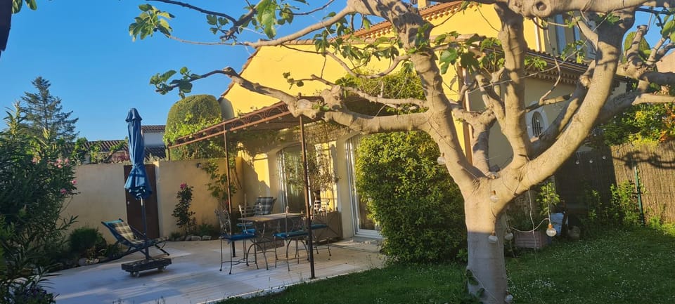 Property building, Patio, Spring, Garden, Garden view
