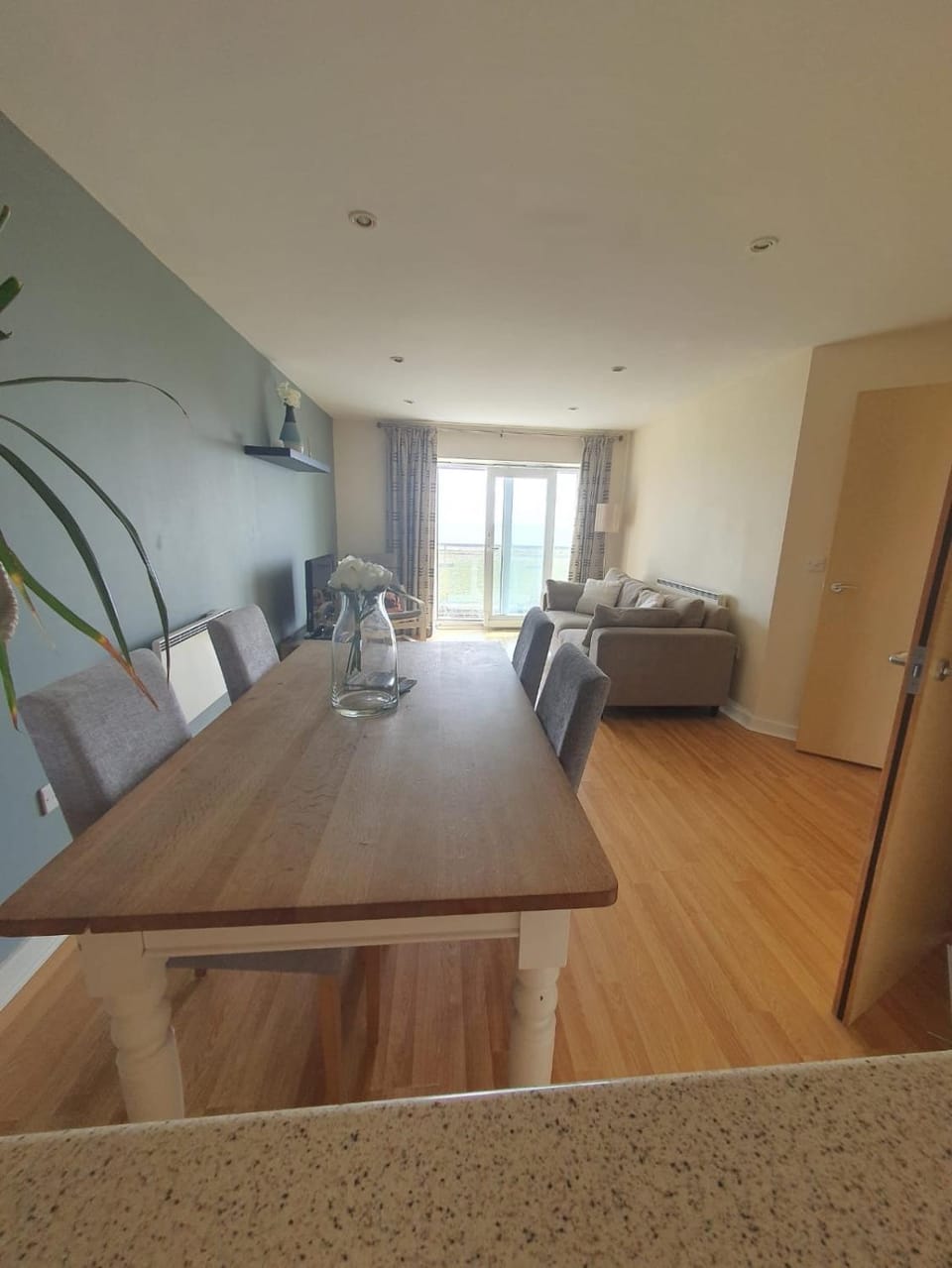 Living room, Dining area, Sea view