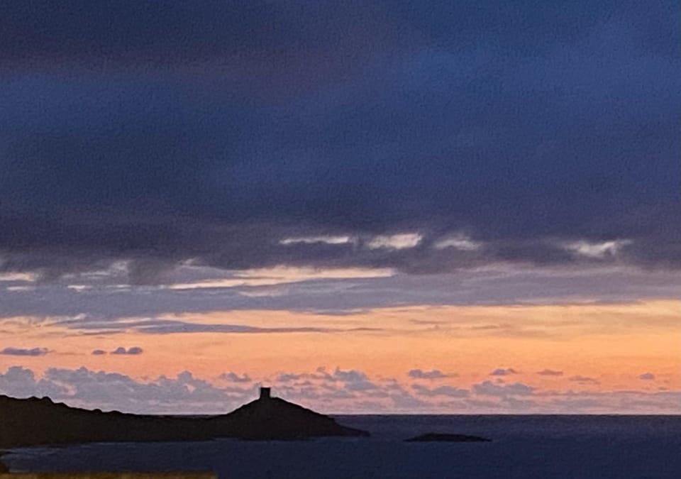 Natural landscape, Sea view, Sunset