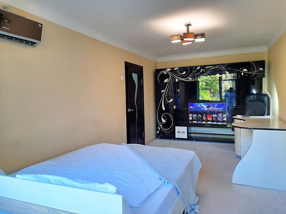 Bed, TV and multimedia, Kitchen or kitchenette, Photo of the whole room, Bedroom, air conditioner