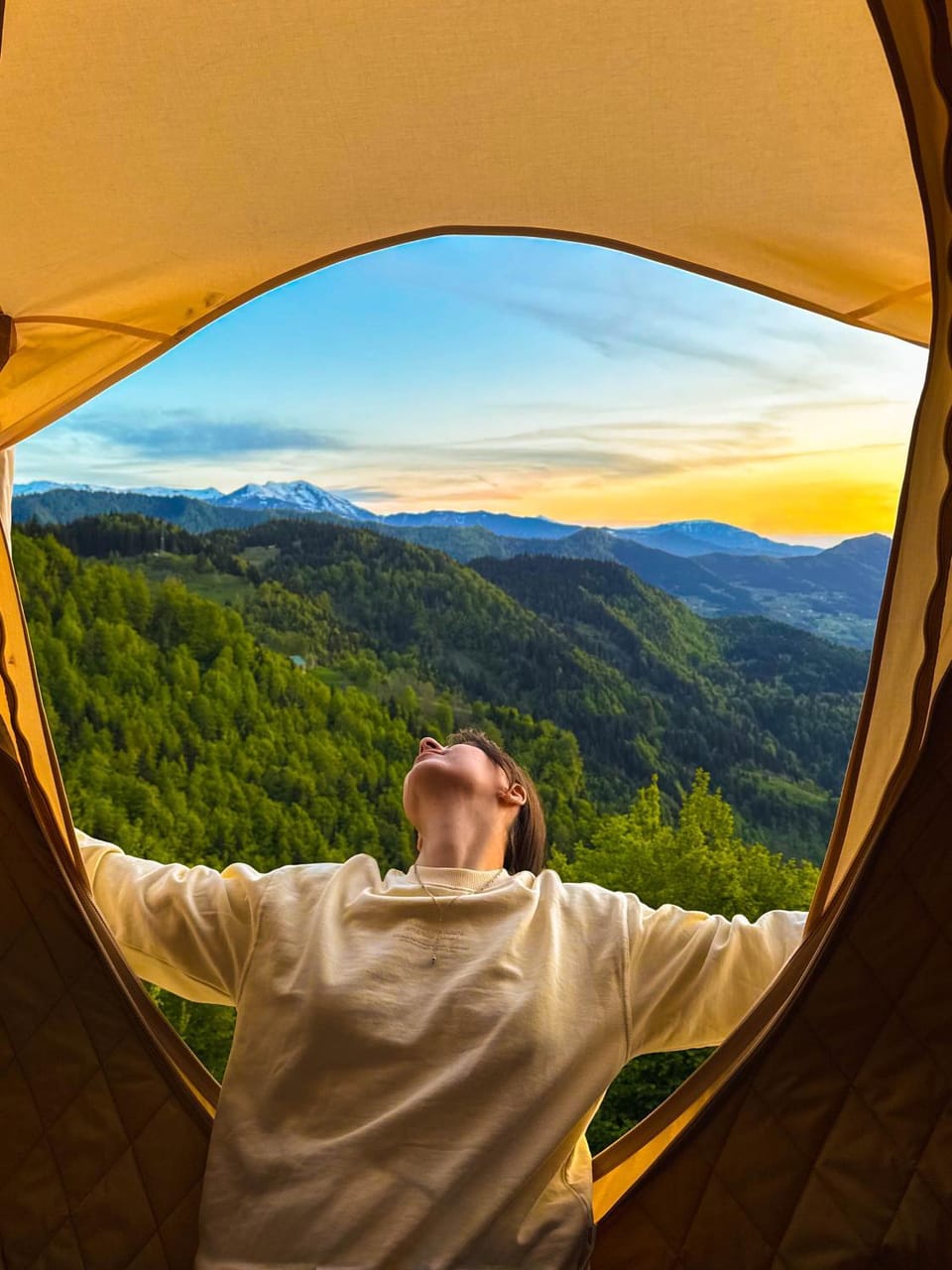 Natural landscape, View (from property/room), Mountain view, Sunset