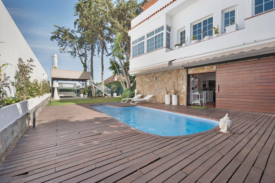 Property building, Living room, Swimming pool