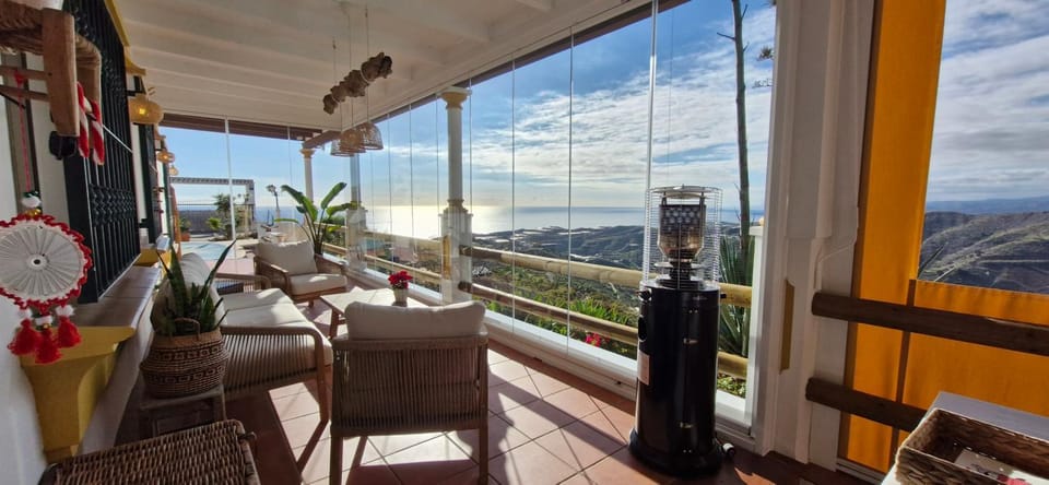 View (from property/room), Balcony/Terrace, Lounge or bar, Seating area, Garden view, Mountain view, Pool view, Sea view