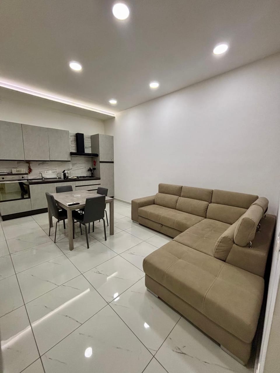 Kitchen or kitchenette, Living room, Dining area