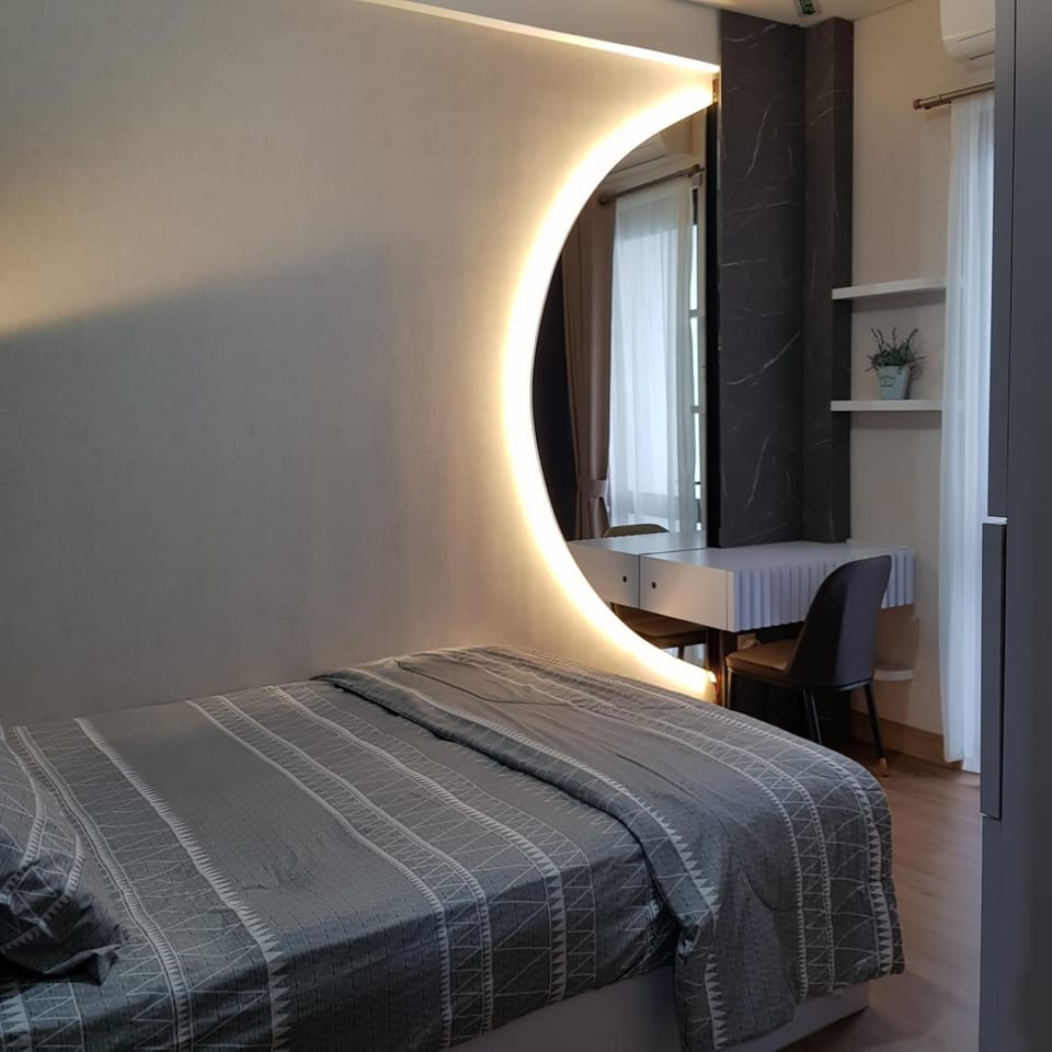 Bed, Photo of the whole room, Bedroom, hair dresser