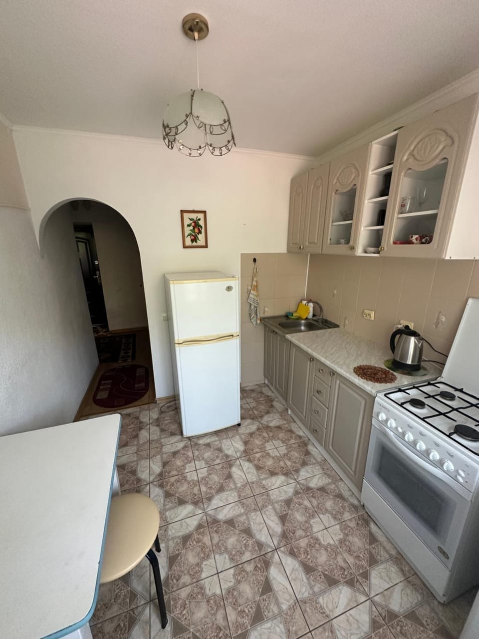 Kitchen or kitchenette, Dining area, oven, stove