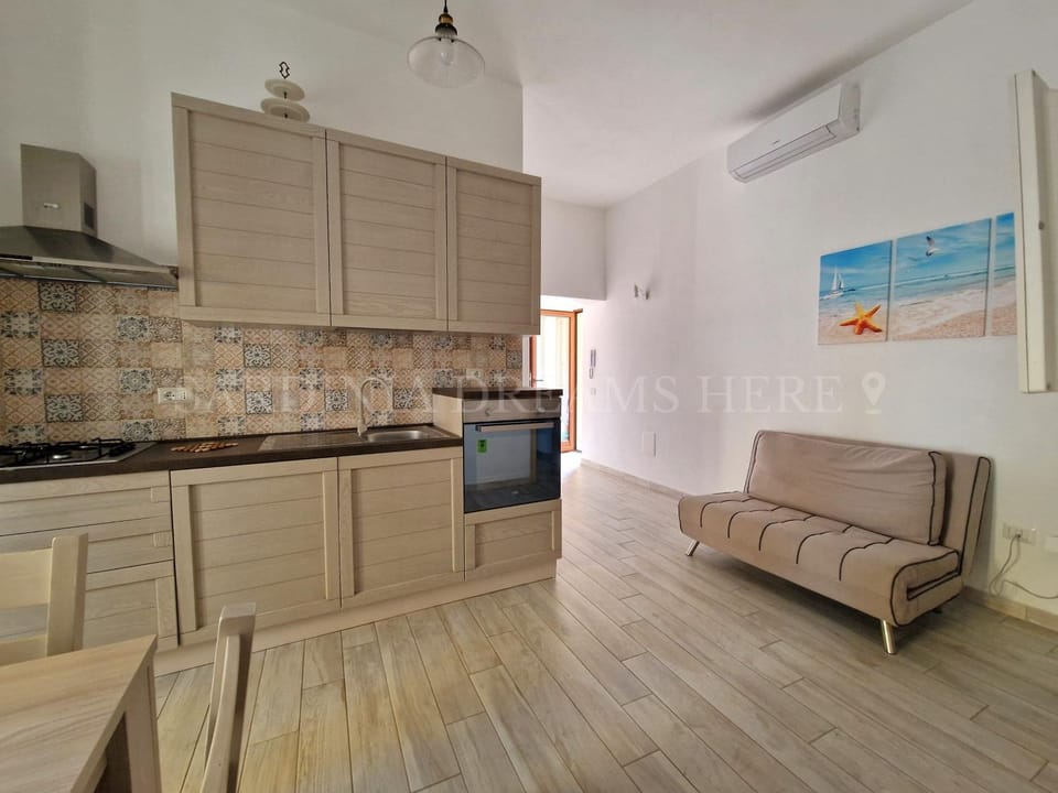 Kitchen or kitchenette, Living room, Dining area, stove, air conditioner